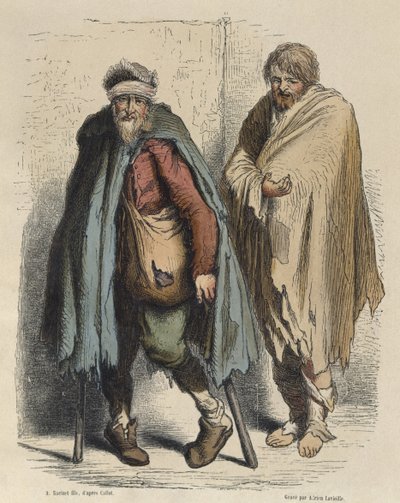 Beggars, after Jacques Callot, engraved by Adrien Lavieille by Albert Charles August Racinet